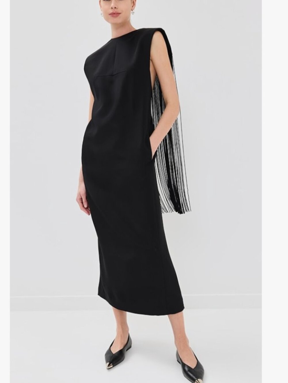 Tibi NWOT 4 Play Silk Fringed Midi Dress